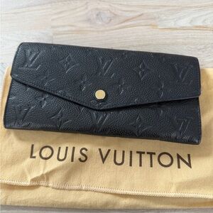 Louis Vuitton Monogram Empreinte Leather Curieuse Wallet Navy